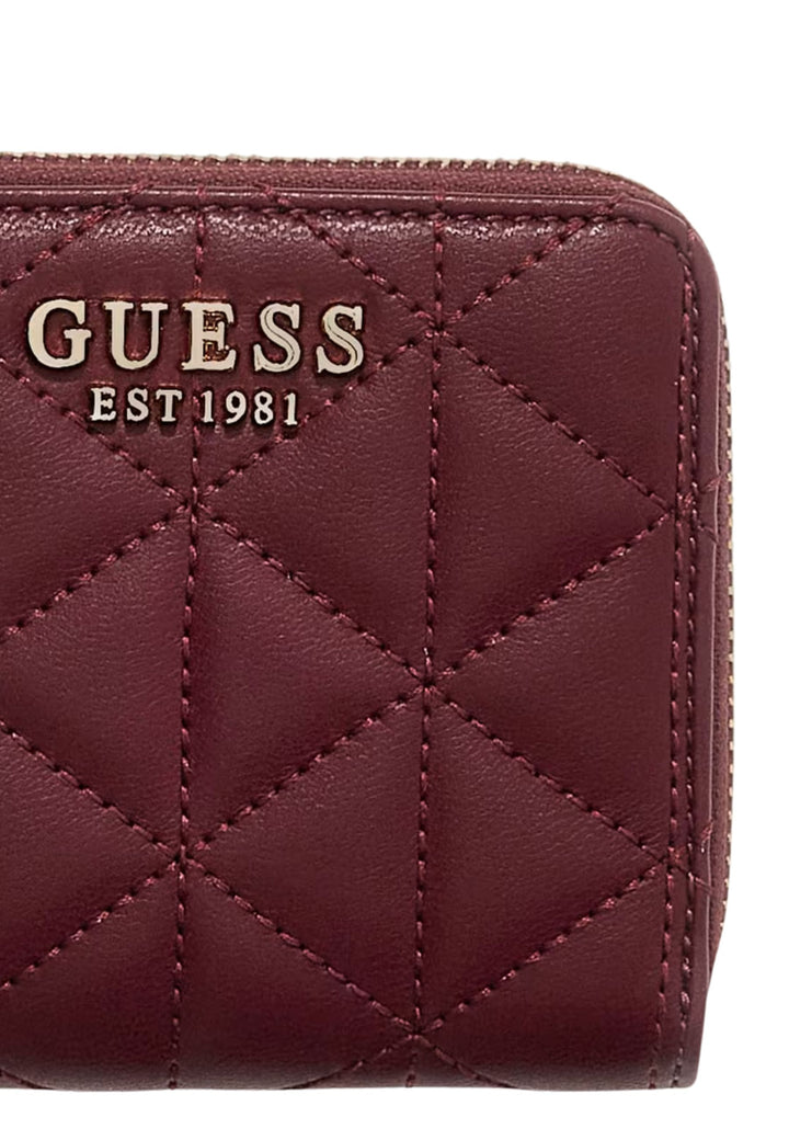 Guess Compagnon / Portefeuille matelassé Paisleigh Burgundy QG9883137
