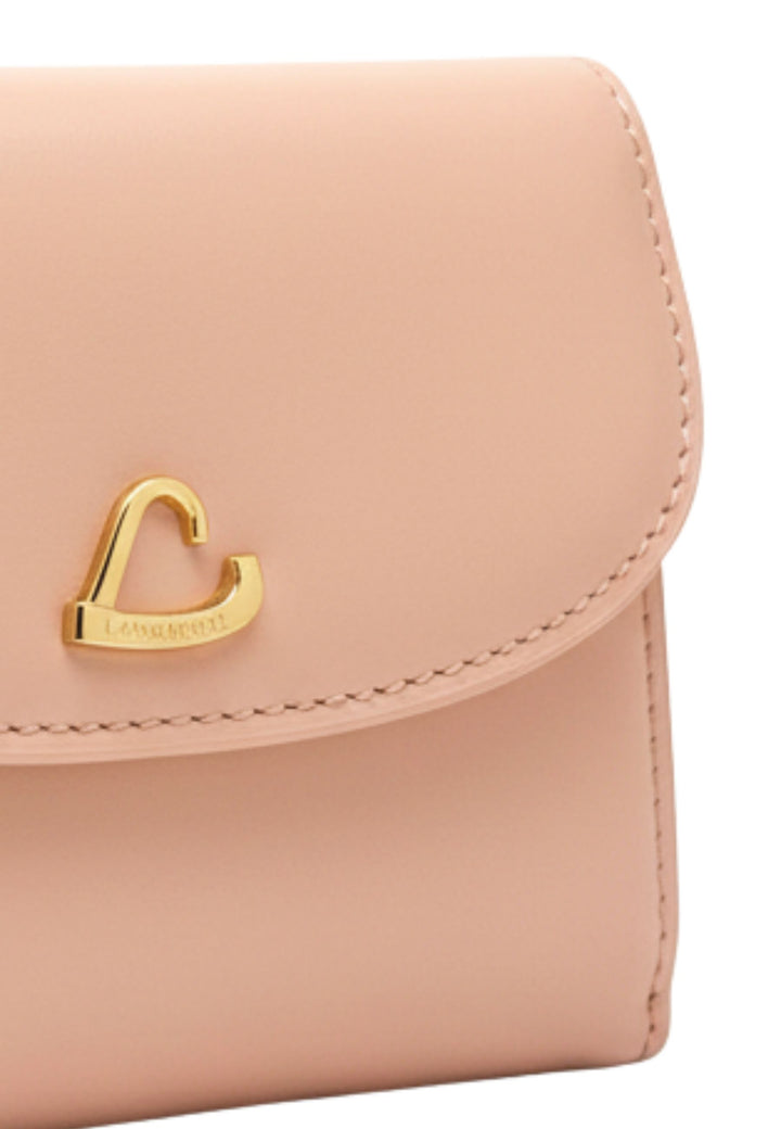 Lancaster Portefeuille dos à dos A rabat avec pression Paris Philos 131-071 Nude Clair