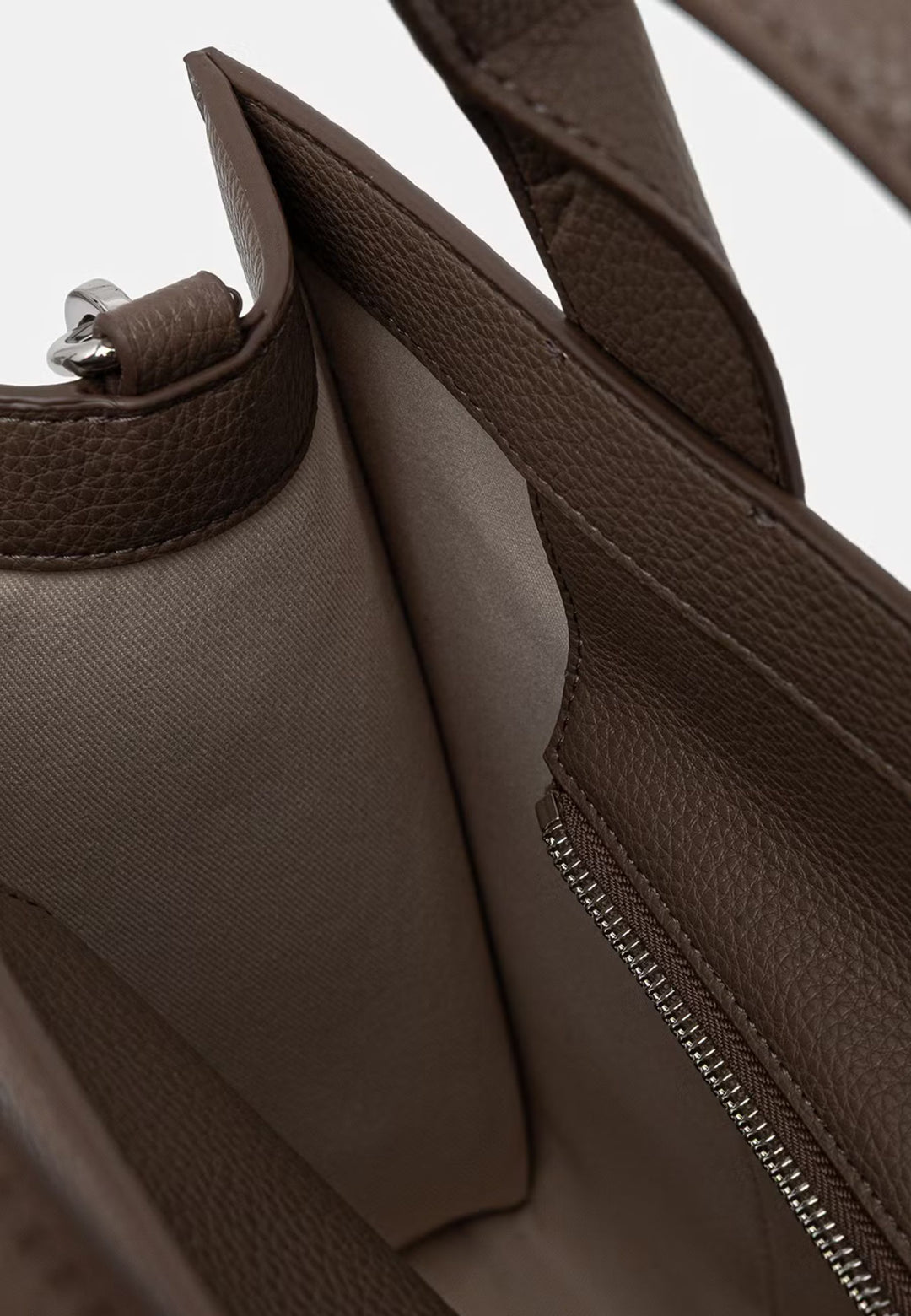 Karl Lagerfeld Grained Square Tote Taupe