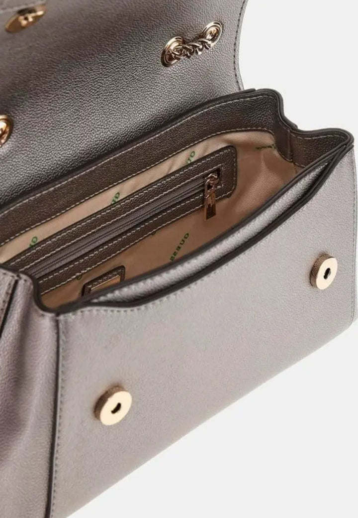 Guess Eco Ali Luxury Satch Pewter Shoulder Bag EBM951121