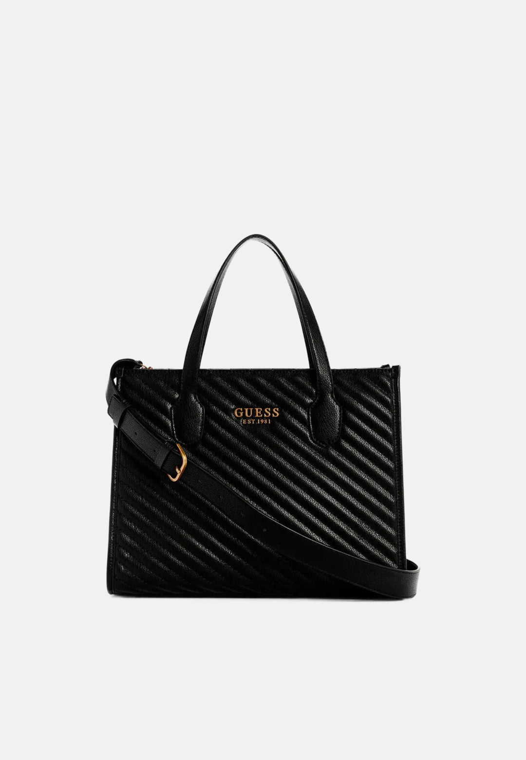 Cabas / Shopping Guess Silvana 2 Comp Tote Black QV866522
