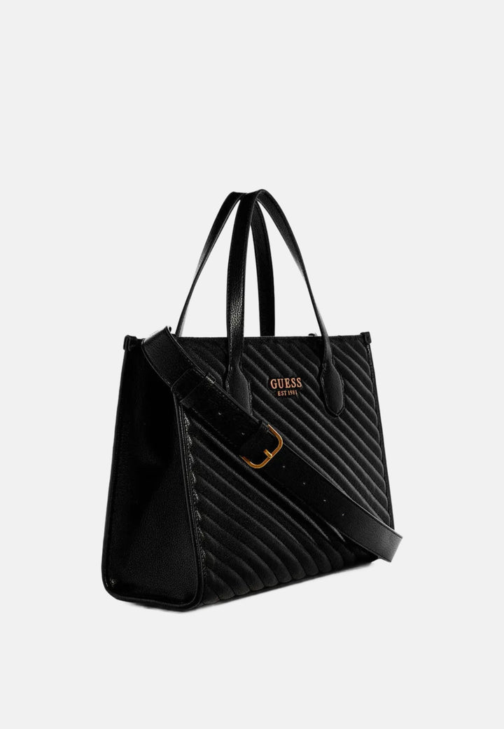 Cabas / Shopping Guess Silvana 2 Comp Tote Black QV866522