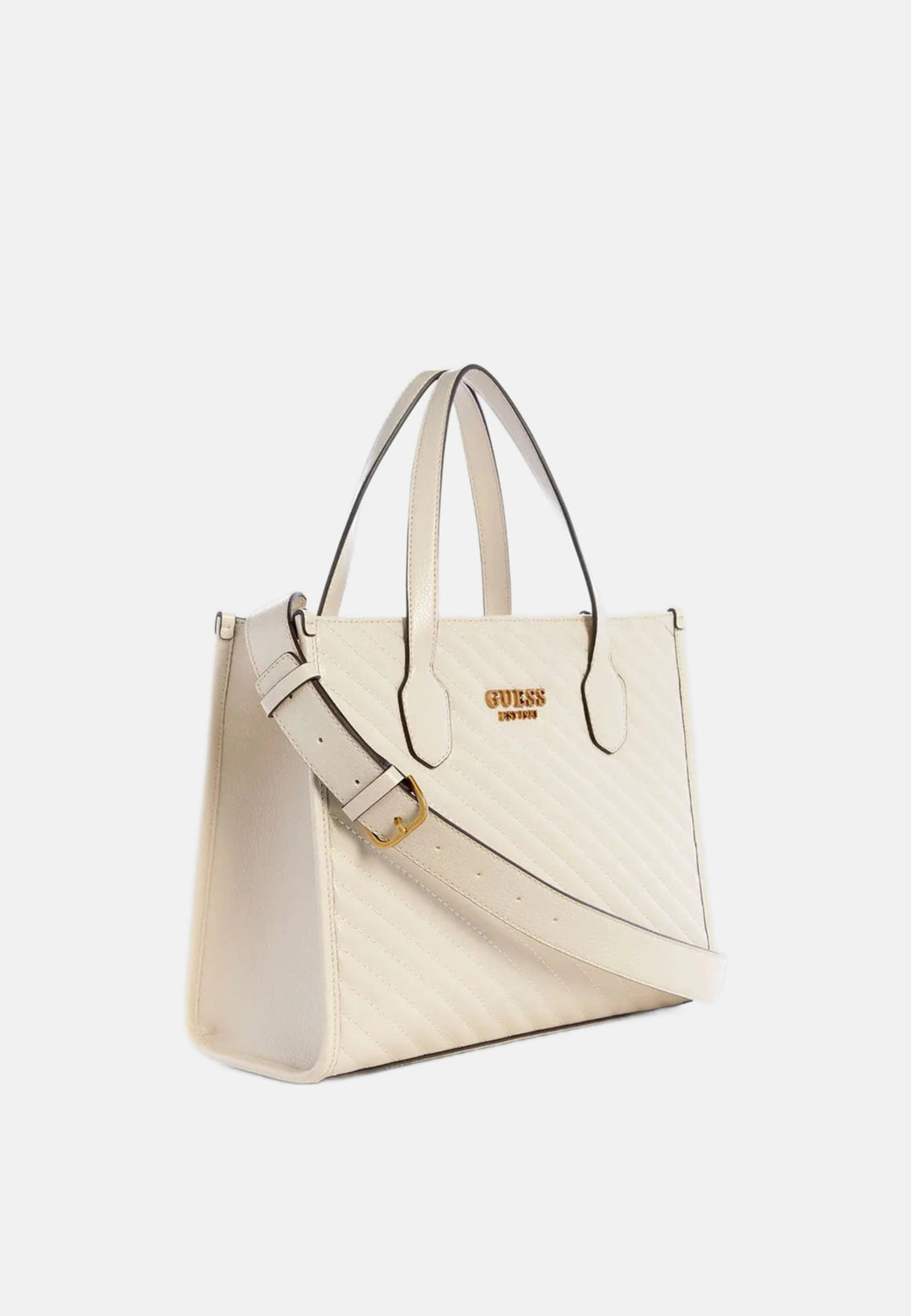 Cabas / Shopping Guess Silvana 2 Comp Tote Bone QV866522