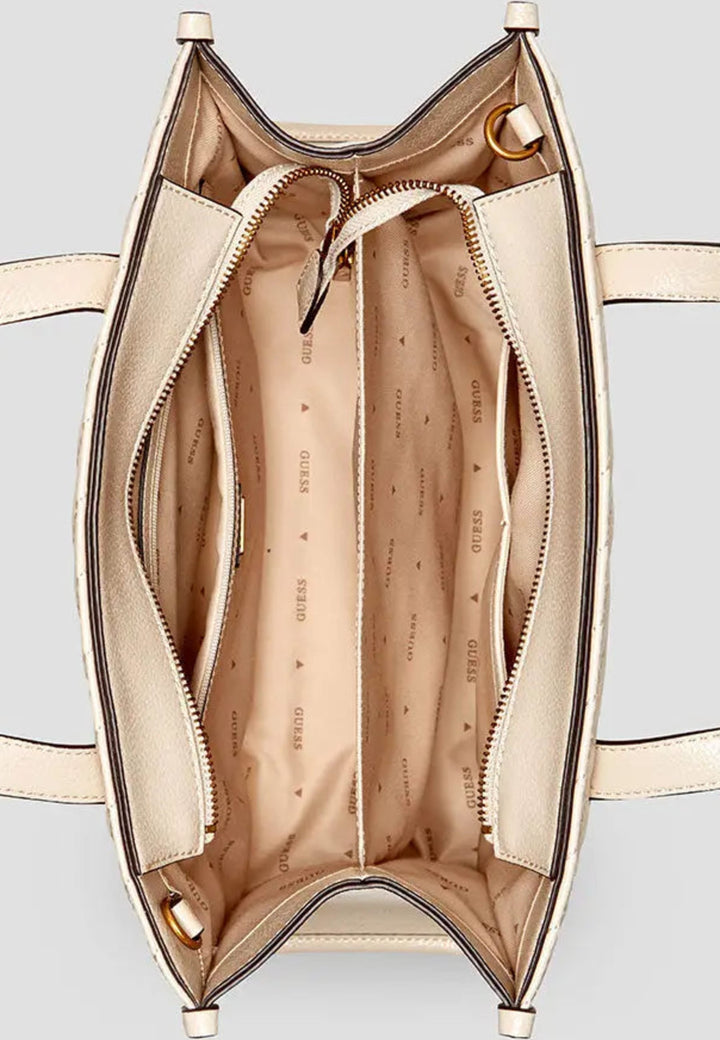 Cabas / Shopping Guess Silvana 2 Comp Tote Bone QV866522