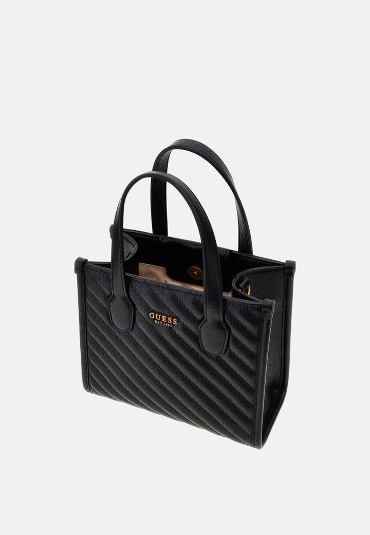 Shoppingväska Guess Silvana 2 Comp Tote Svart QV866577