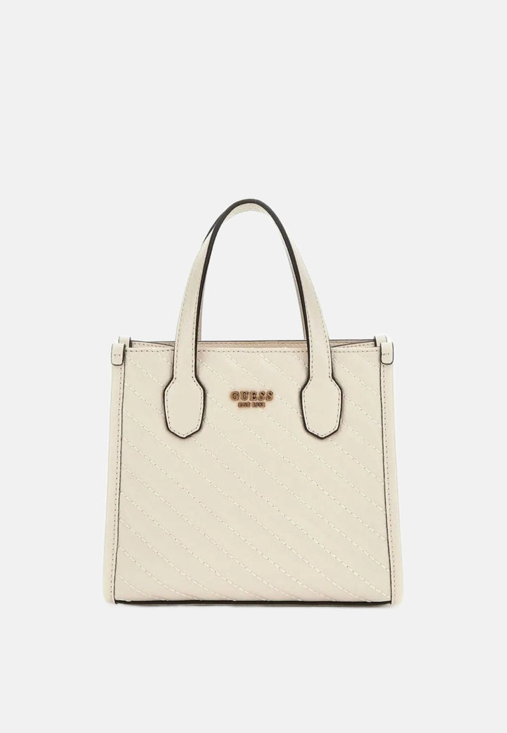 Cabas / Shopping Guess Silvana 2 Comp Tote Bone QV866577