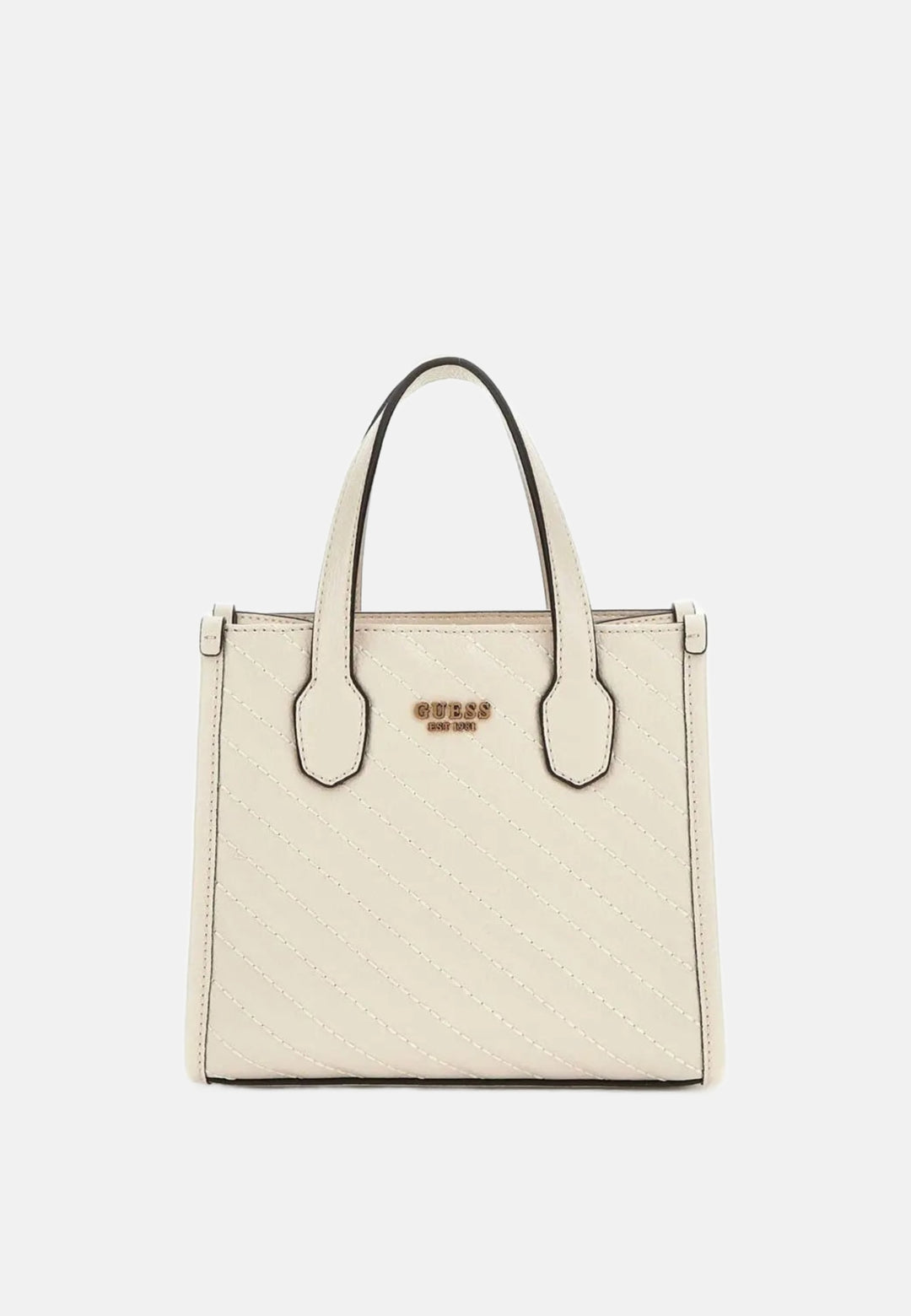 Cabas / Shopping Guess Silvana 2 Comp Tote Bone QV866577