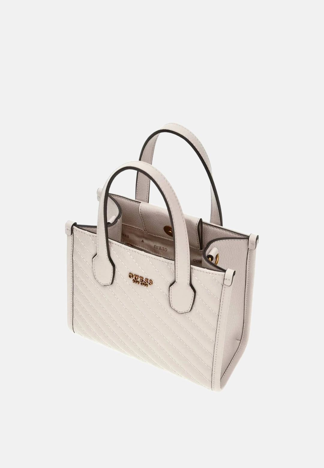 Cabas / Shopping Guess Silvana 2 Comp Tote Bone QV866577