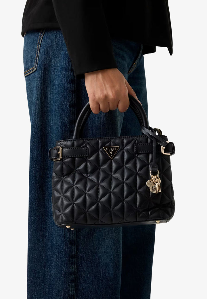 Guess Quilted Mini Handbag Paisleigh Black QG988305