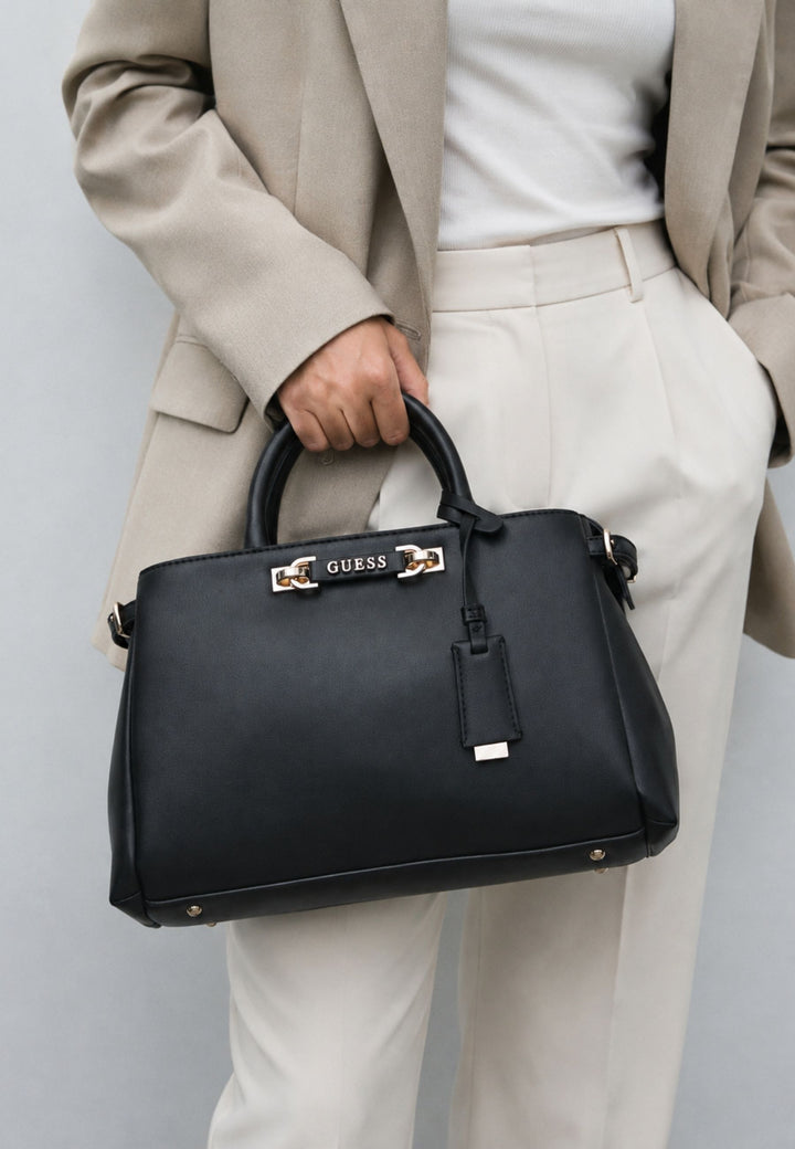 Guess Borsa a tracolla Anadela 3 Comp Satch Nero