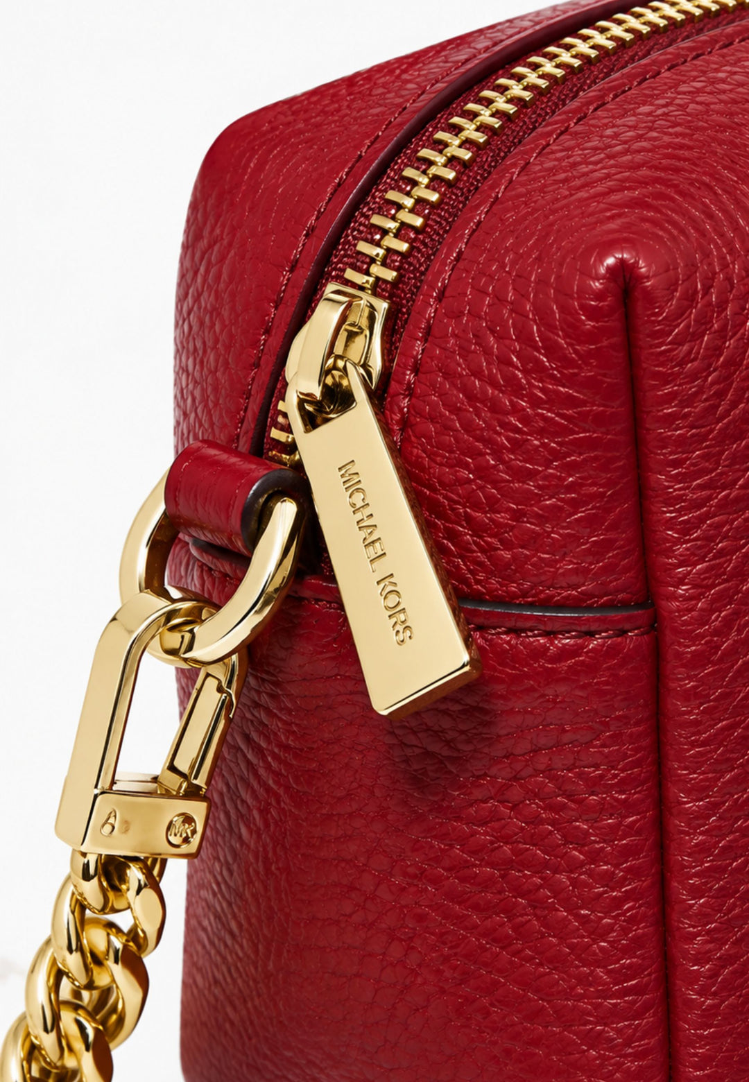 Michael Kors Sac Bandoulière Cuir Bryant Petit Souple Rouge