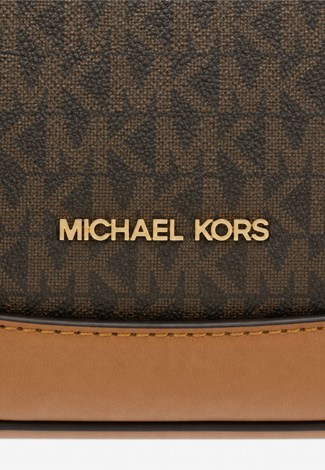 Michael Kors Teddi Mini pehmeä olkalaukku, ruskea