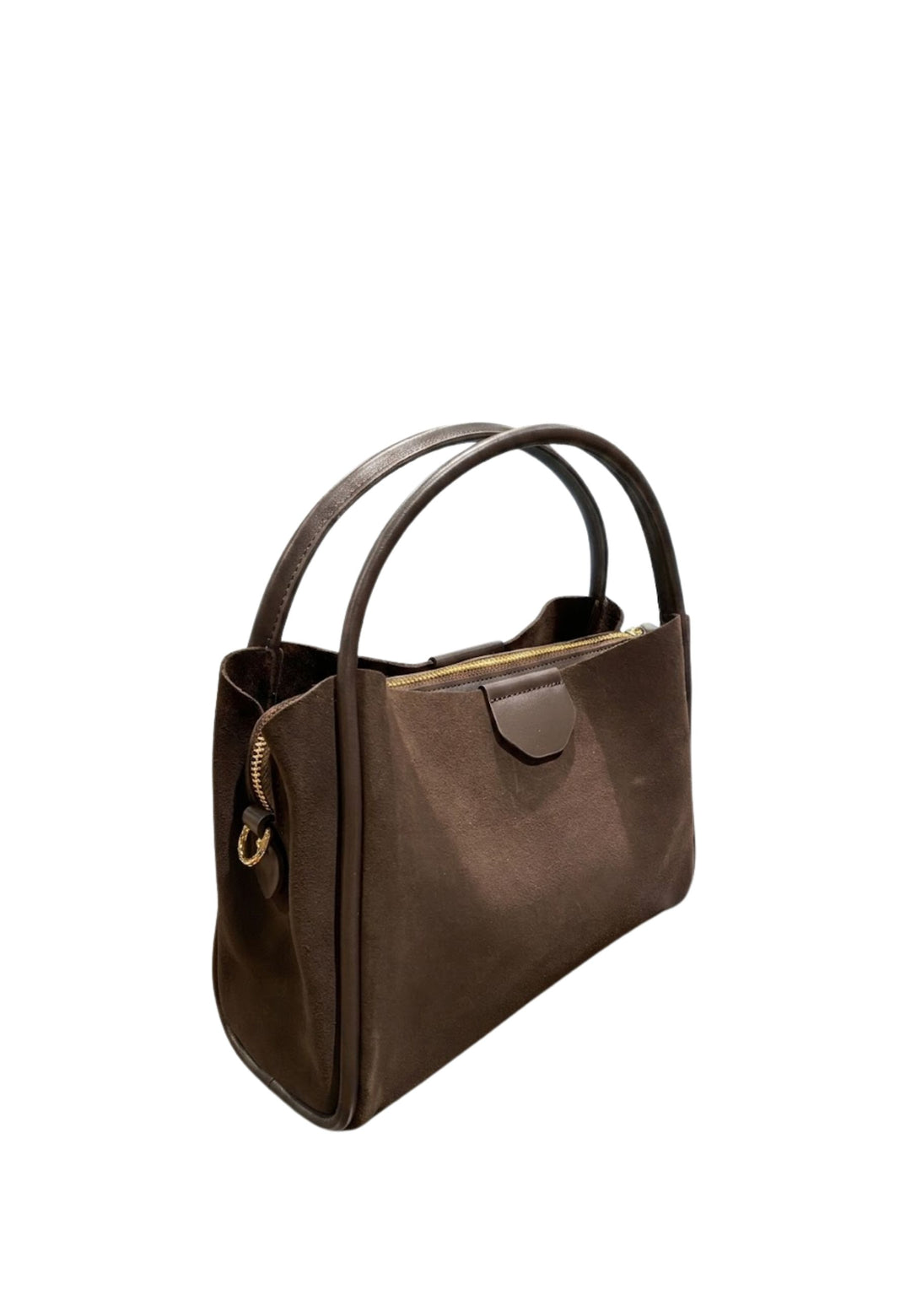 Lancaster Sac à main Aimantée M Suède Ida Marron