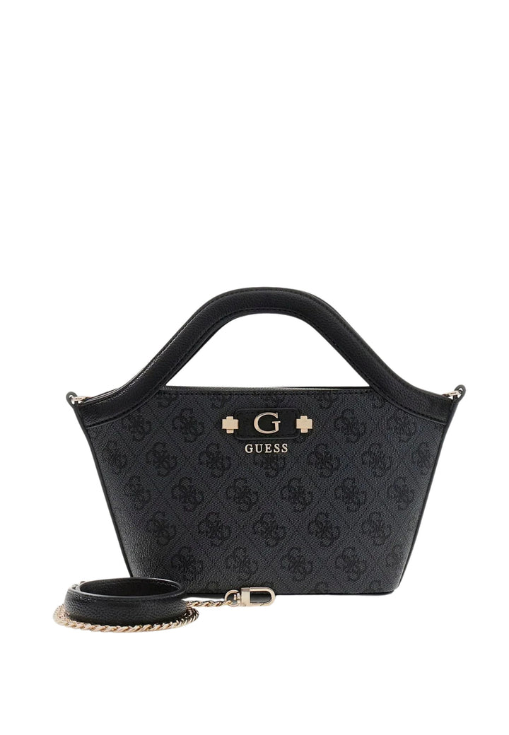 Guess Mala Tote Lindsey Mini Logótipo Carvão