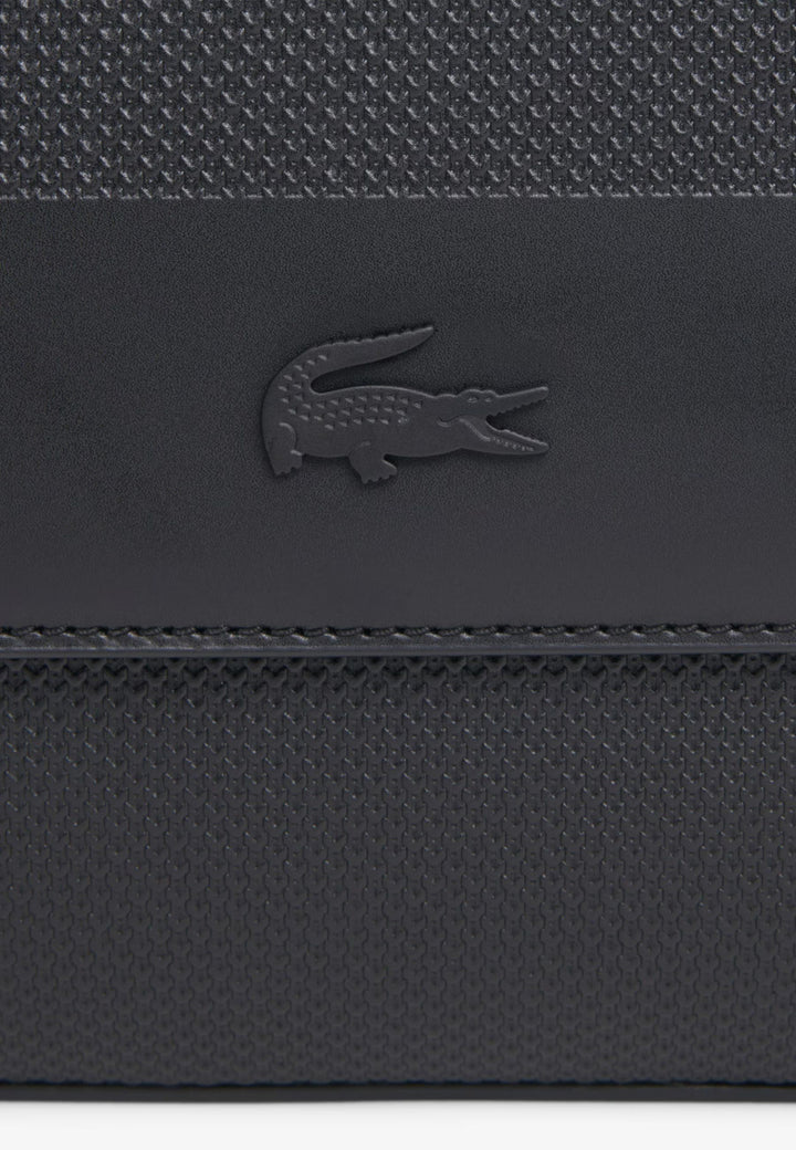 Lacoste Veľká messenger taška Chantaco koža Čierna