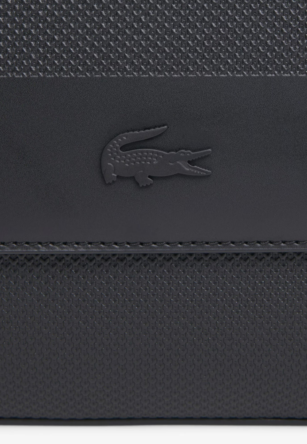 Lacoste Veľká messenger taška Chantaco koža Čierna