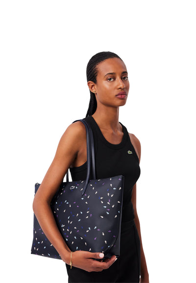 Lacoste Grand sac cabas crocodiles NF5141HN Bleu Marine