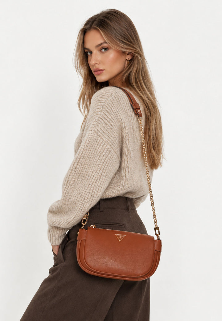 Guess Handväska Silvye Bucket Cognac