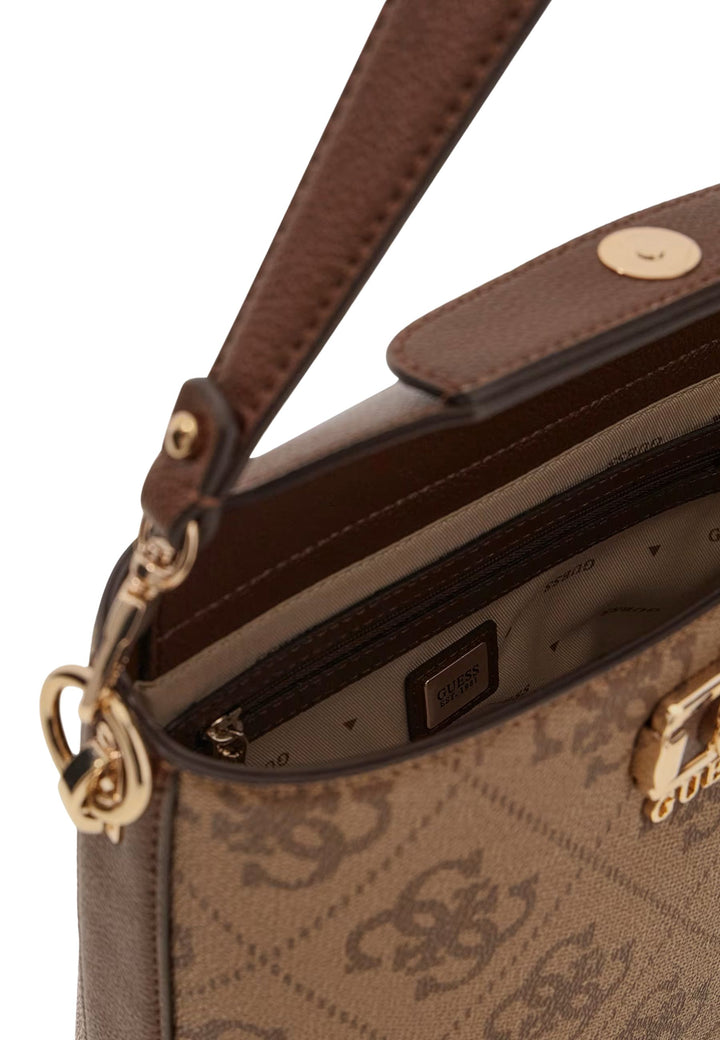 Guess Sacs à main Karnilla Logo Bucket Latte Logo/Brown OS990101