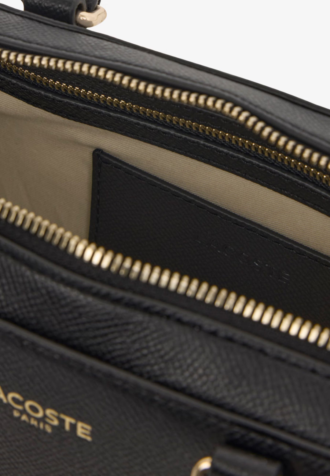 Lacoste Sac épaule Champs-Élysées Cuir Noir