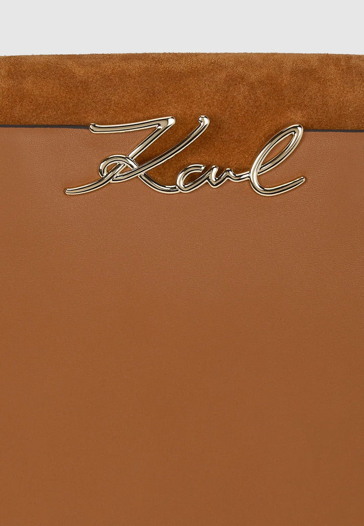 Sac à poignée supérieure Karl Lagerfeld B1W30061 K/Signature Tan Foncé