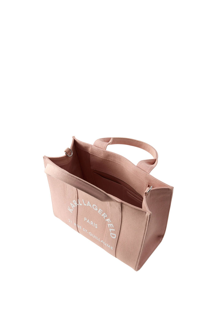 Karl Lagerfeld Cabas Carré Coton Rose Poudré