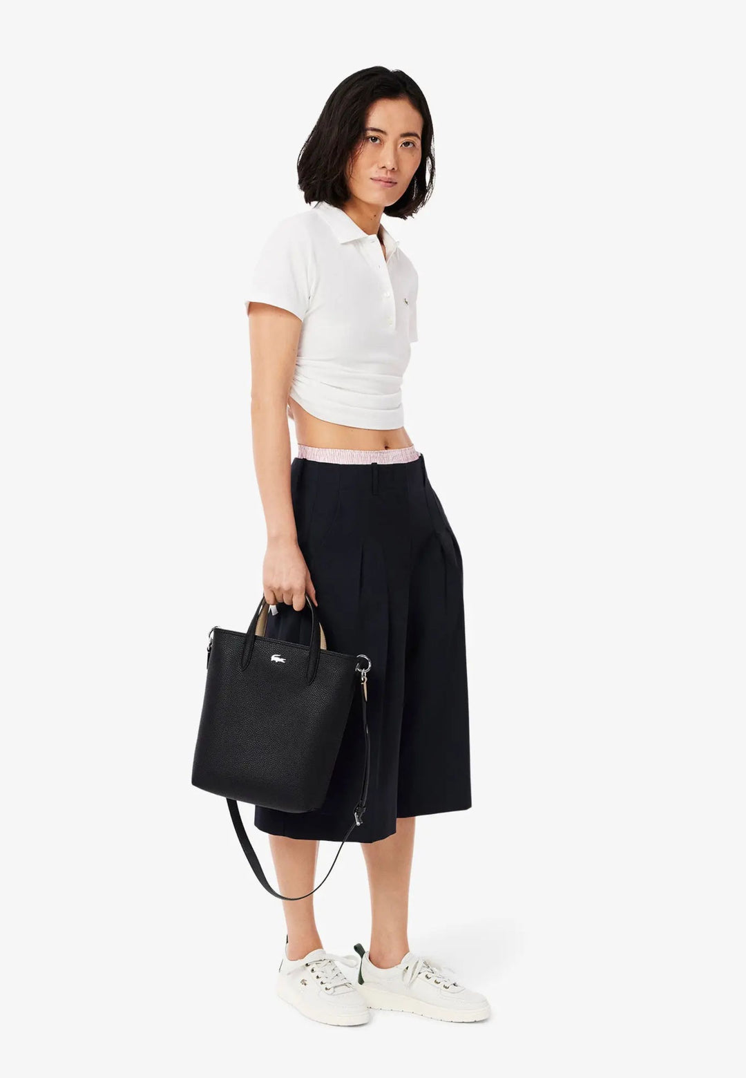 Lacoste Shoppingväska Anna NF4929AA Svart Krema