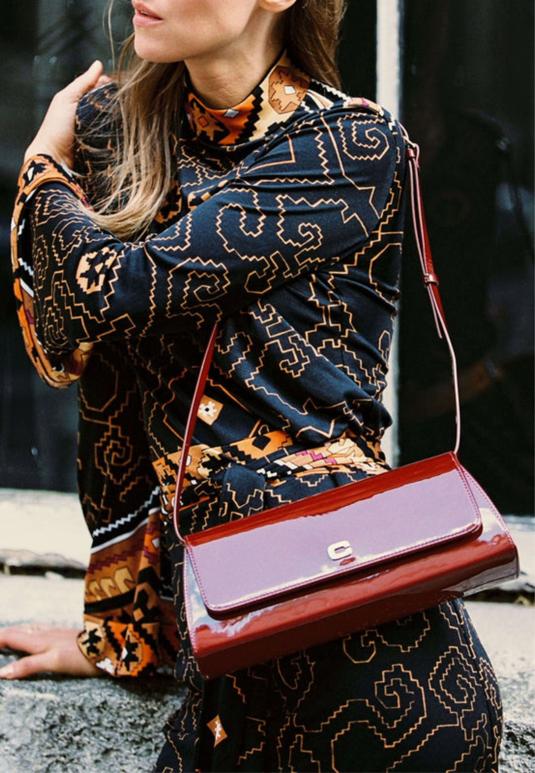 Carel Paris Sacs À Main Place De La Madeleine Cuir Rouge