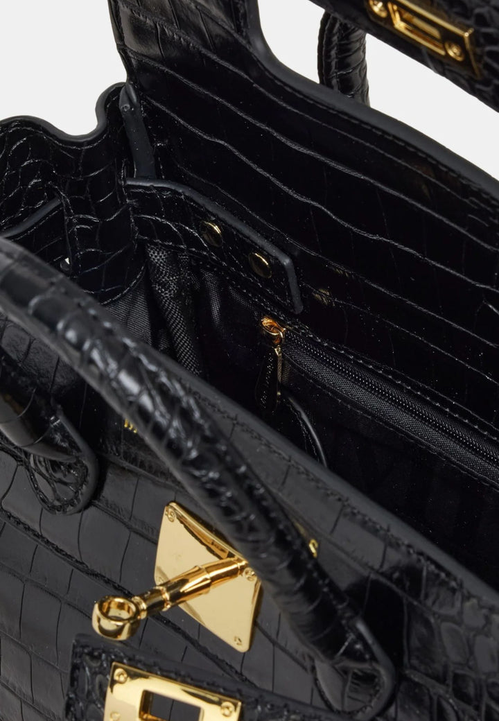 Mac Douglas Bolsos De Mano Mini Pyla Mery Croco Negro