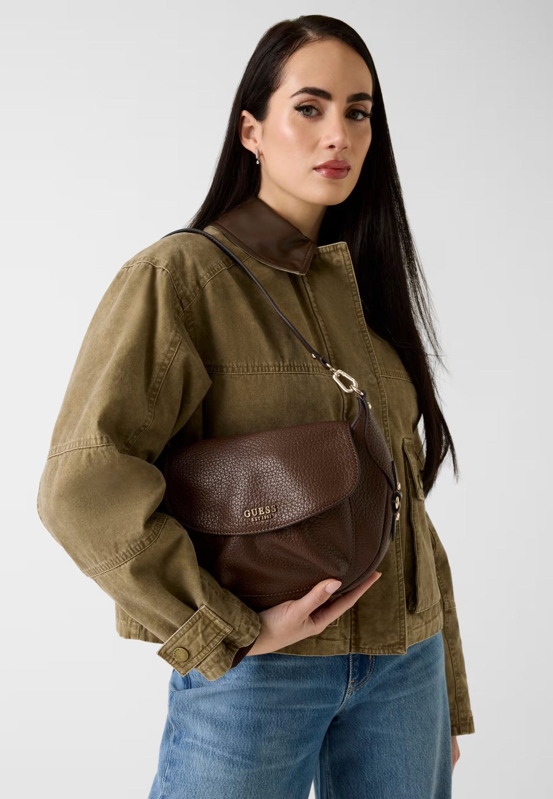 Guess Torebki Silvye Bucket Espresso BG950119