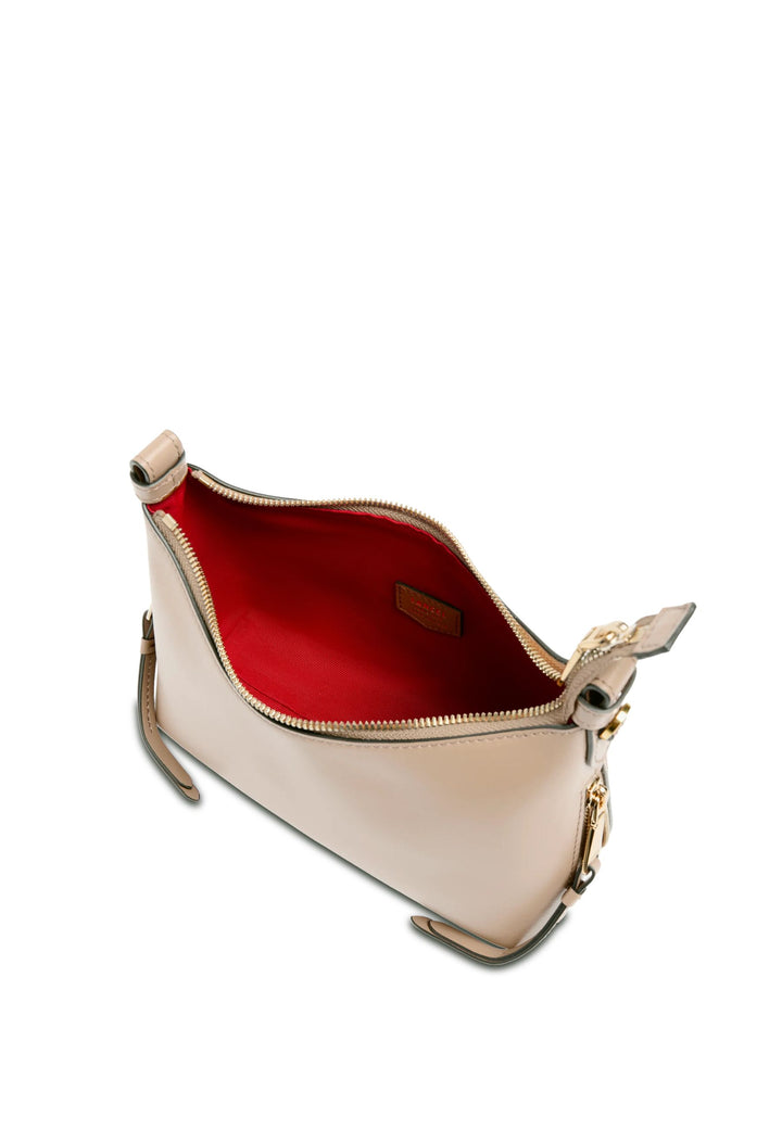 Lancel Origami Sac Baby Hobo Zippé Cuir Galet