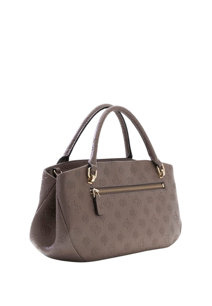 Guess Håndtaske Carmella 3 Compartiments Taupe Logo