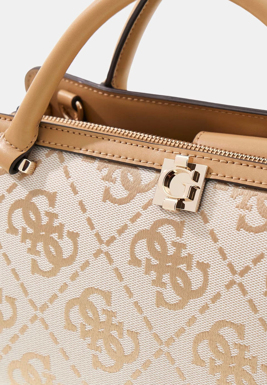 Guess Sac à Main Audrey Petit Monogramme Beige Logo