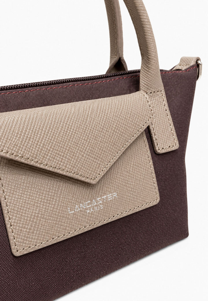 Lancaster Sacs à main Smart KBA Cuir Bordeaux - Taupe