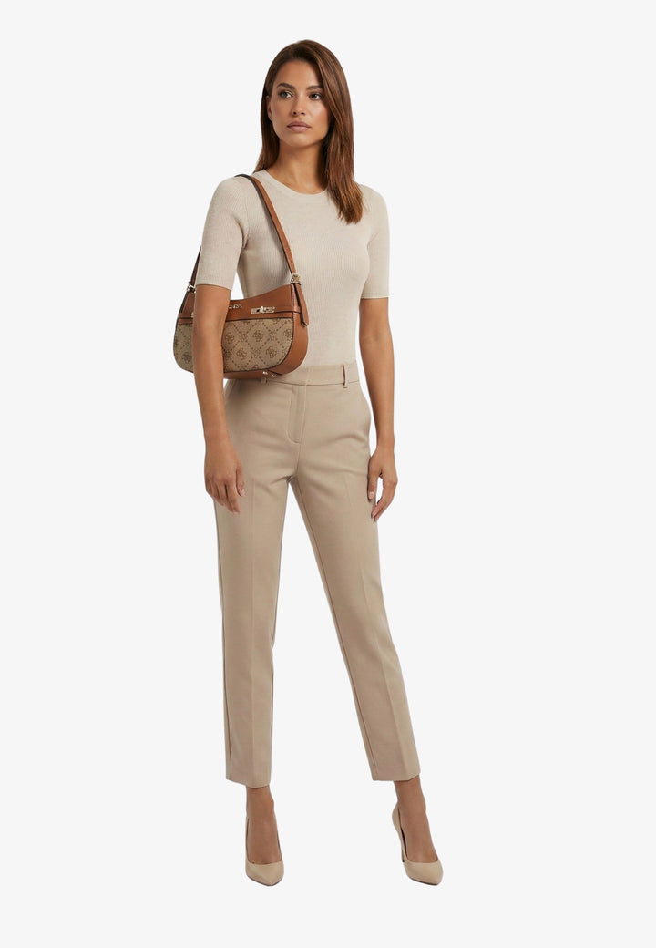 Guess Mala a Tiracolo Melinda Logo Tri Com Latte Logo JP990217