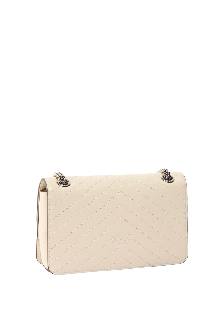 Pinko Borsa a Patta Love One Light Mini Vitello Wr Bianco A2JCZ14E