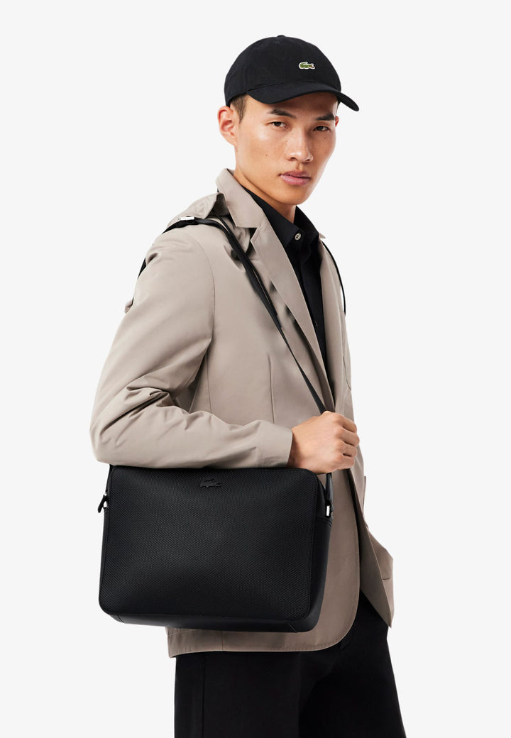 Sac à bandoulière Lacoste Chantaco en cuir NH5060CE Noir