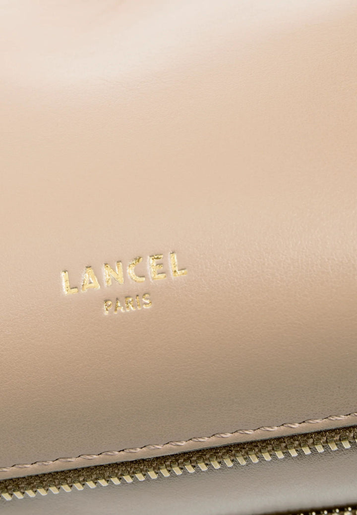 Lancel Origami Sac Baby Hobo Zippé Cuir Galet