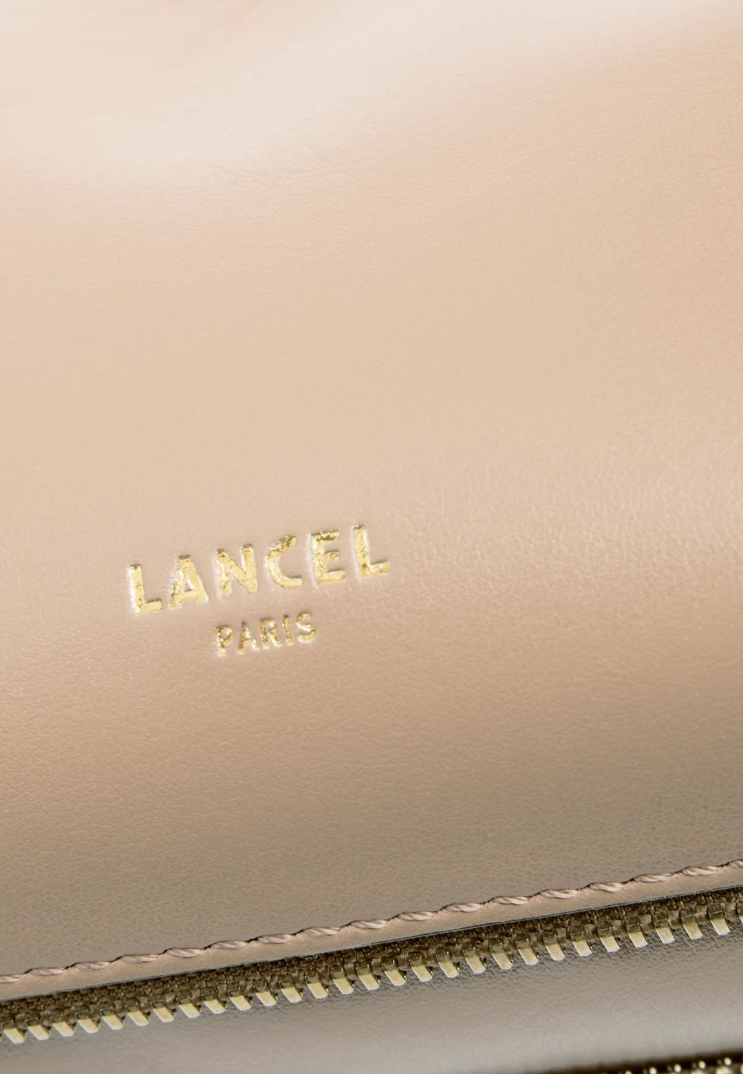 Lancel Origami Sac Baby Hobo Zippé Cuir Galet