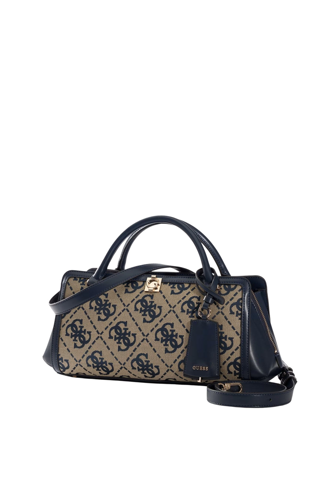 Guess Sac à Main Audrey Petit Monogramme Navy Logo