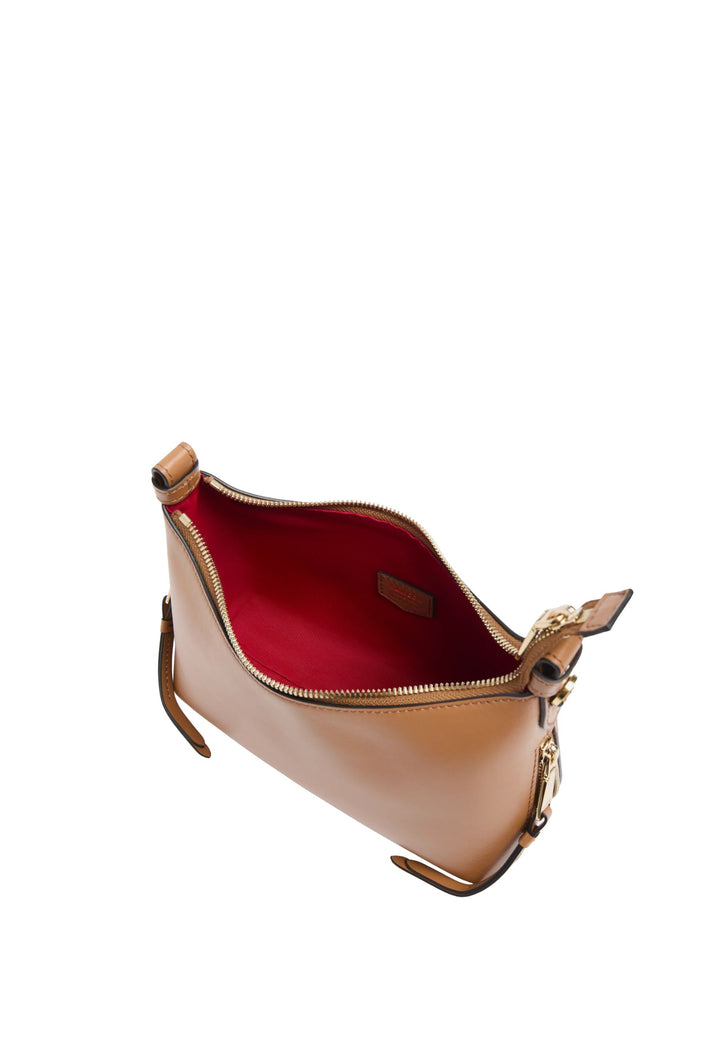 Lancel Origami Baby Hobo-taske Lynlås Læder Kamel