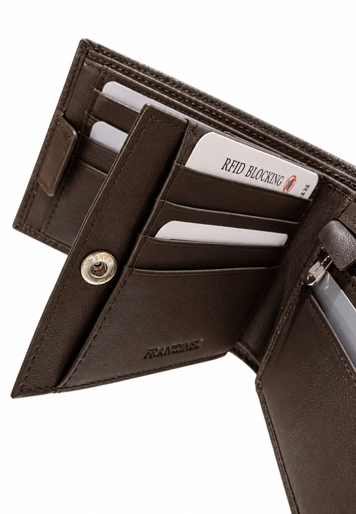 Francinel Italian Wallet in Brown Cowhide Leather