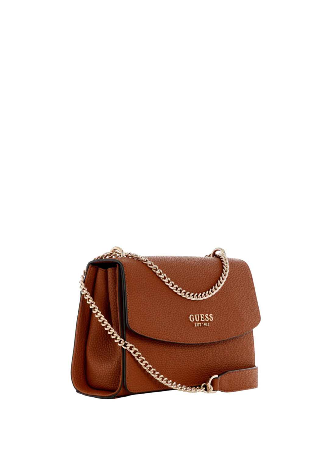 Geantă de umăr Guess Calista Top Zip Shou Caramel BG733421