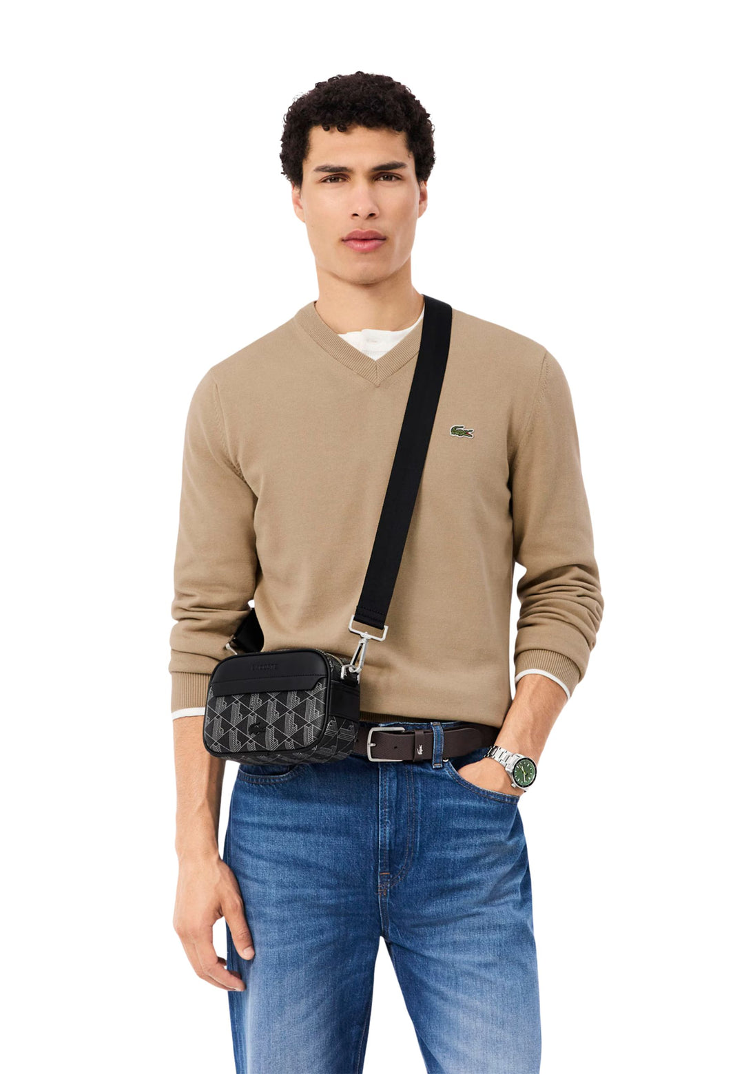 Lacoste Schoudertas The Blend Monogram