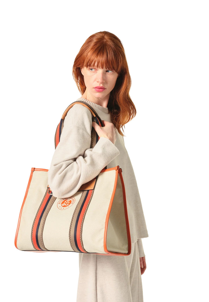 Lancel Mala Shopper / Shopping Roland Garros Nat/Terre Battue Mulher A13959HMTU