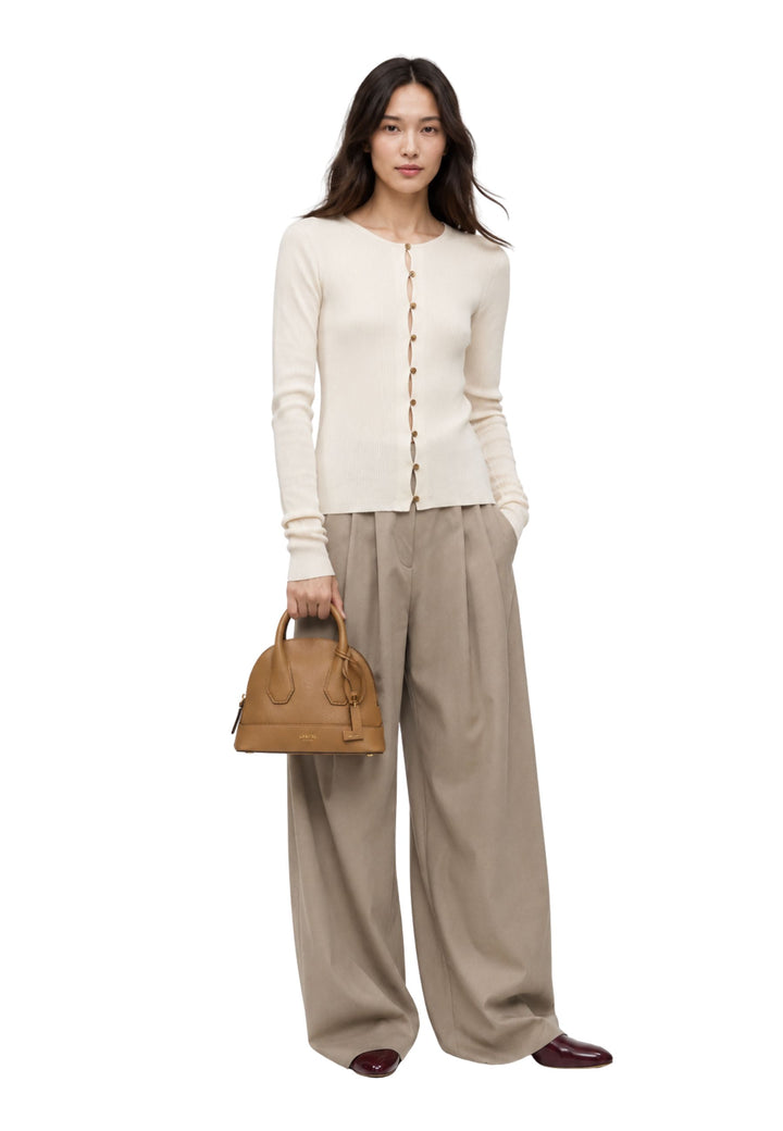 Lancel Belleville Mini torebka Bugatti Skóra Camel