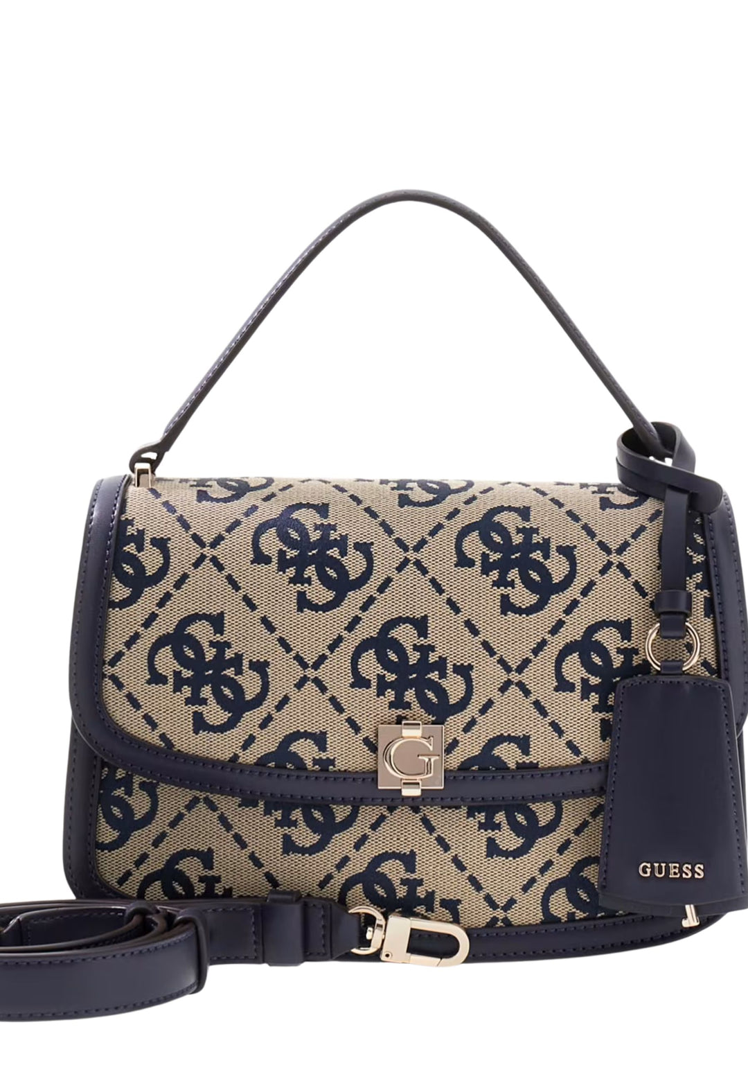 Guess Sac à Rabat Audrey Monogramme Navy Logo