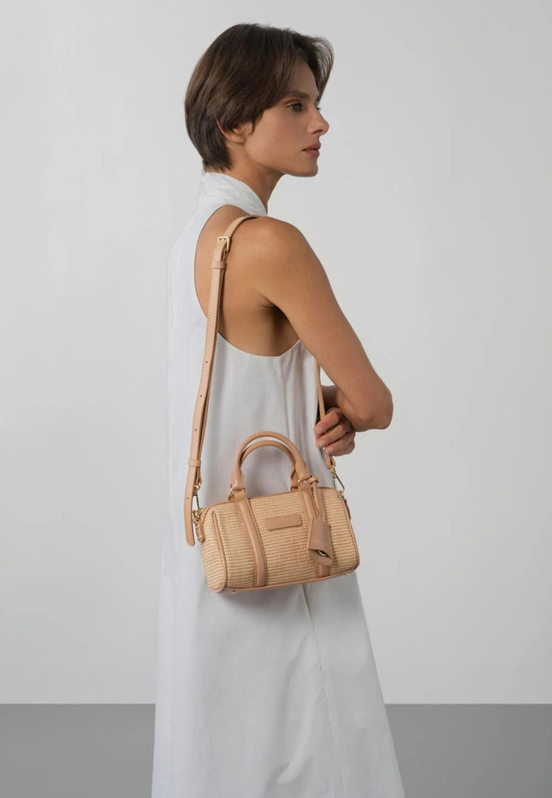 Lancaster Mini Osier Polochon-tas Natuurlijk Leer
