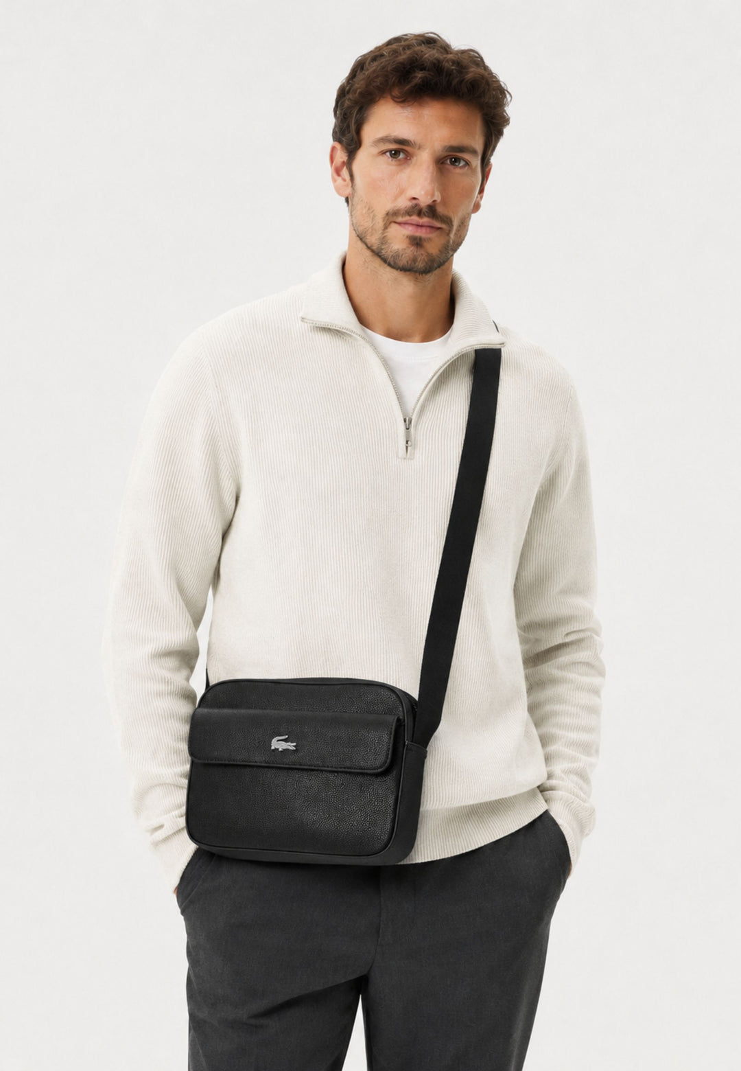 Lacoste Rankinės juosmeninė Lacoste Verslo Vyrams NH5162UE Juoda