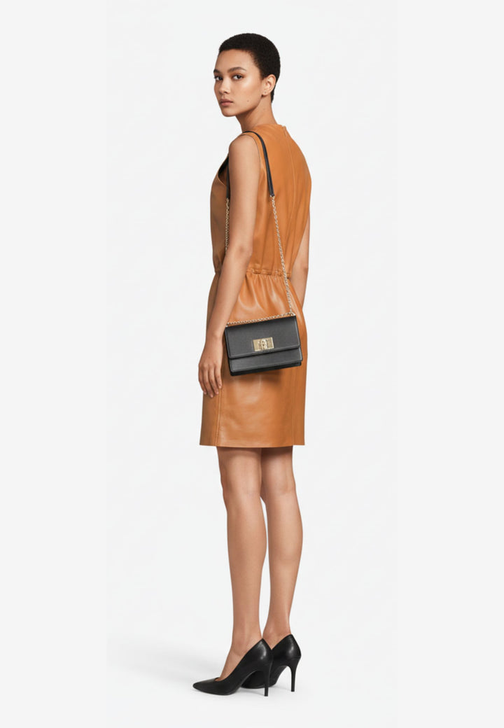 Furla Taška přes rameno Mini 1927 Kůže Černá